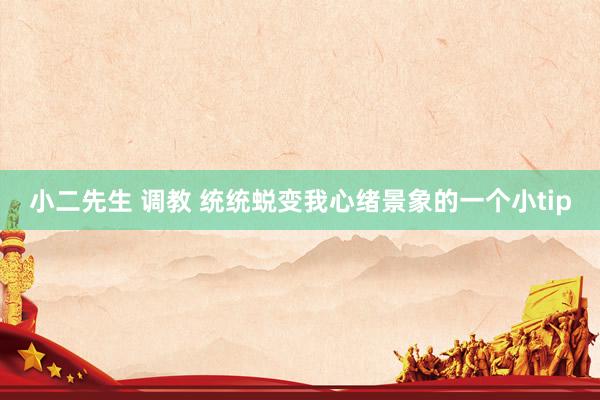 小二先生 调教 统统蜕变我心绪景象的一个小tip