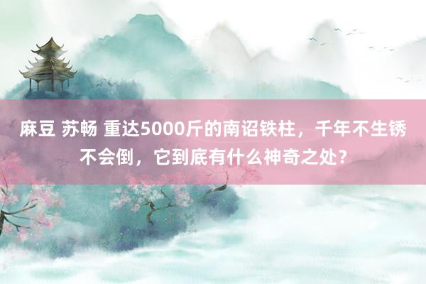 麻豆 苏畅 重达5000斤的南诏铁柱，千年不生锈不会倒，它到底有什么神奇之处？