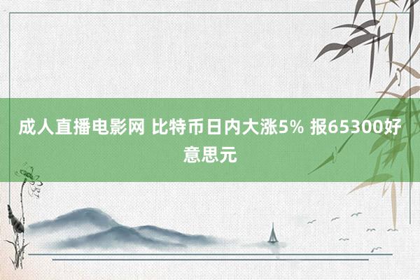 成人直播电影网 比特币日内大涨5% 报65300好意思元