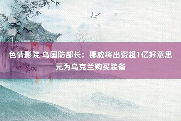 色情影院 乌国防部长：挪威将出资超1亿好意思元为乌克兰购买装备