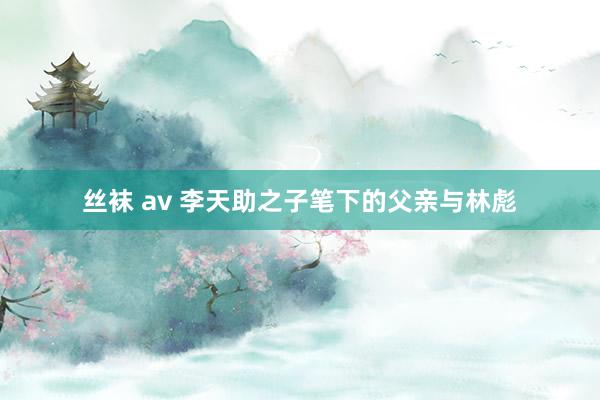 丝袜 av 李天助之子笔下的父亲与林彪