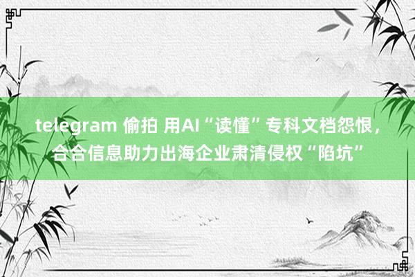 telegram 偷拍 用AI“读懂”专科文档怨恨，合合信息助力出海企业肃清侵权“陷坑”