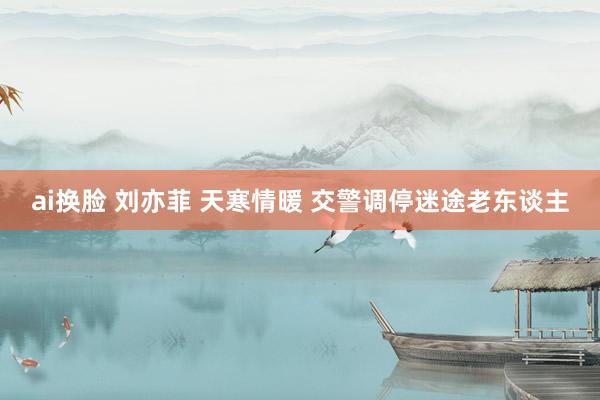 ai换脸 刘亦菲 天寒情暖 交警调停迷途老东谈主