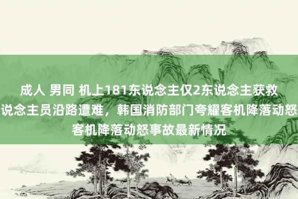 成人 男同 机上181东说念主仅2东说念主获救，预测其余东说念主员沿路遭难，韩国消防部门夸耀客机降落动怒事故最新情况