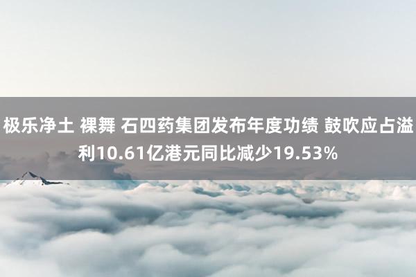 极乐净土 裸舞 石四药集团发布年度功绩 鼓吹应占溢利10.61亿港元同比减少19.53%