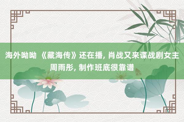 海外呦呦 《藏海传》还在播， 肖战又来谍战剧女主周雨彤， 制作班底很靠谱