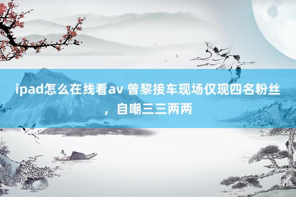 ipad怎么在线看av 曾黎接车现场仅现四名粉丝，自嘲三三两两